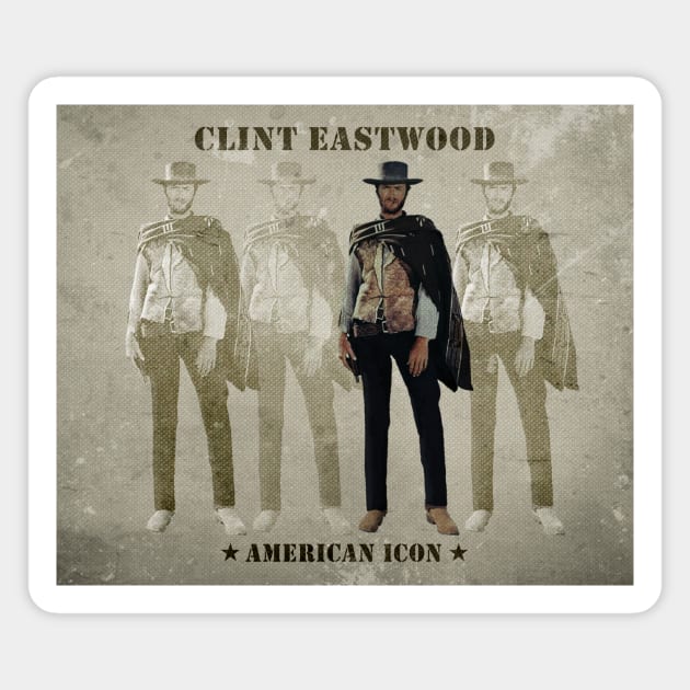 Clint Eastwood - American Icons Magnet by PLAYDIGITAL2020